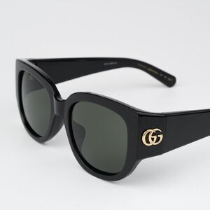 NEW Gucci GG1599SA 001 Black Grey Women Square Sunglasses GG 1599SA